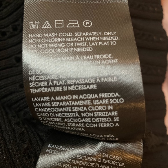 Black Club Monaco Fancy Rib Dress, Medium - Picture 5 of 6